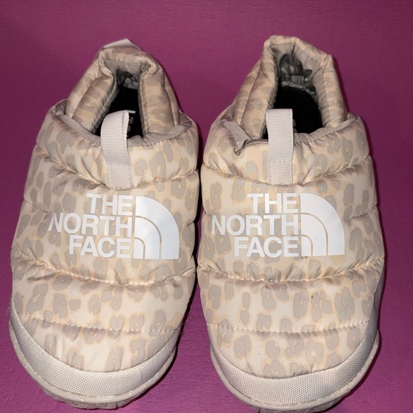 The North Face Other - The North Face Kids' Beige leopard  Patterned Slippers girl size 6